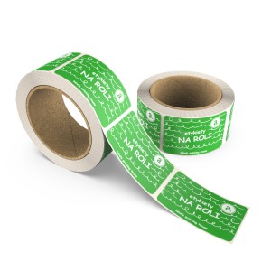 Etykiety 60x30 mm folia PP biała klej standard - 1000 szt