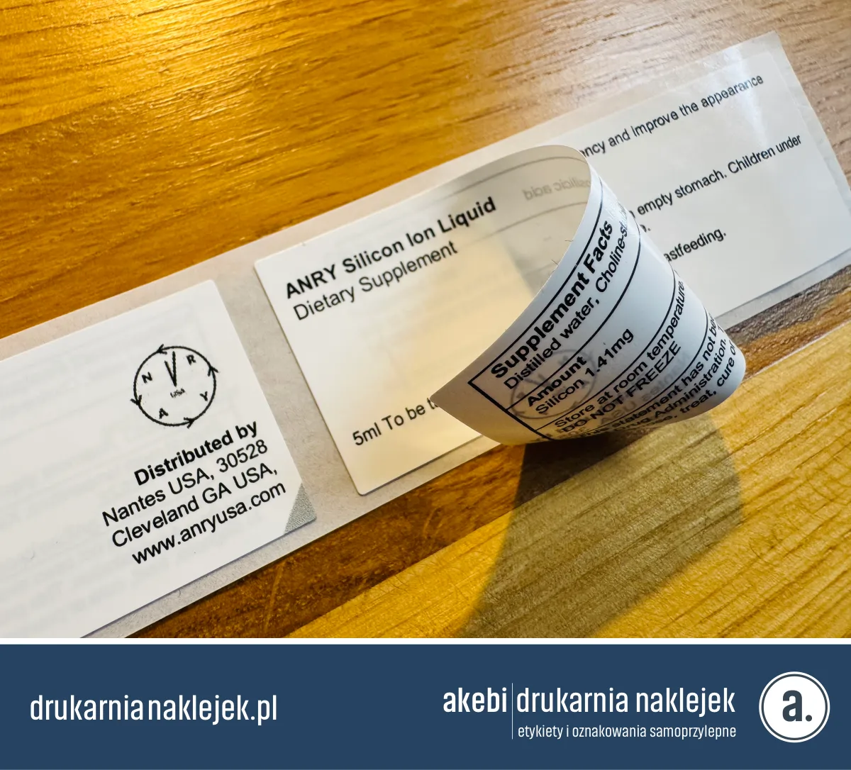 etykiety peel-off samoprzylepne drukarnia akebi