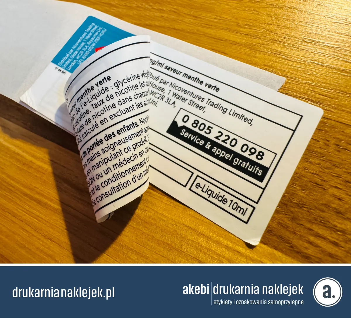 naklejki etykiety warstwowe drukarnia akebi