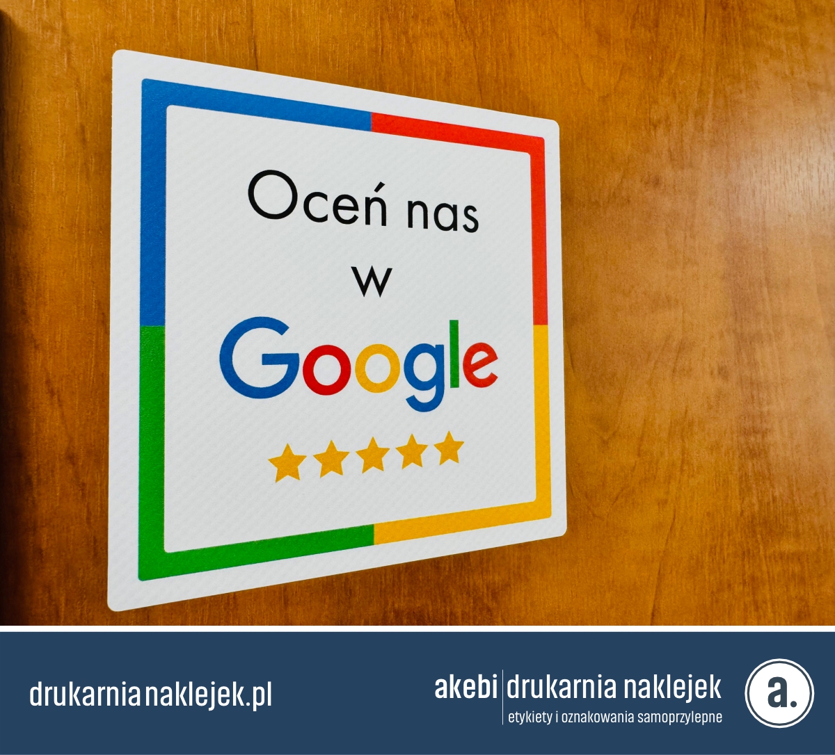 Naklejki Oceń nas w Google
