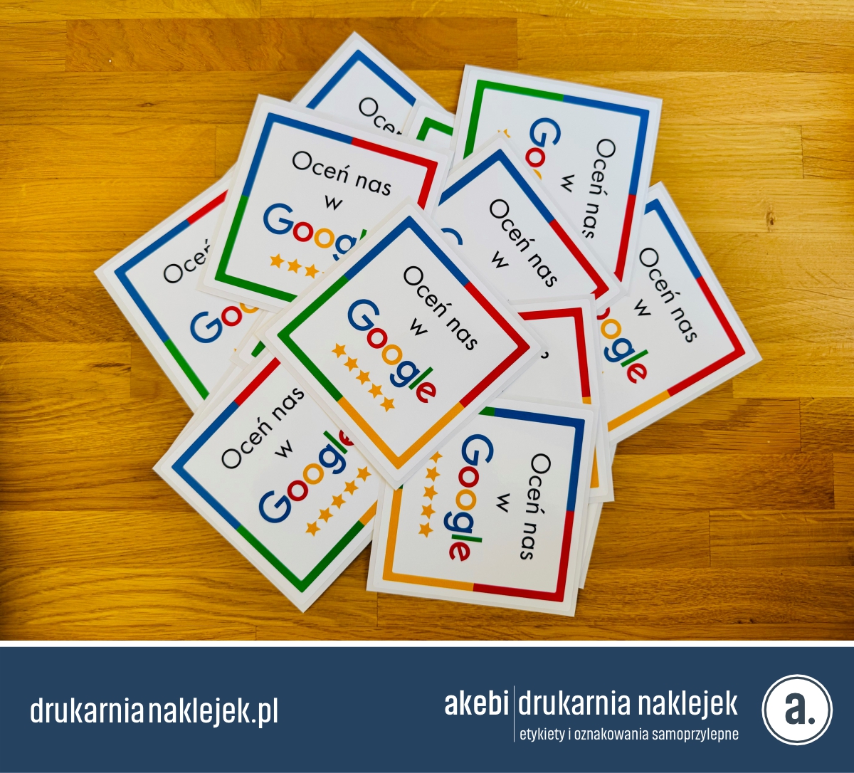 Naklejki zbieraj opinie Google